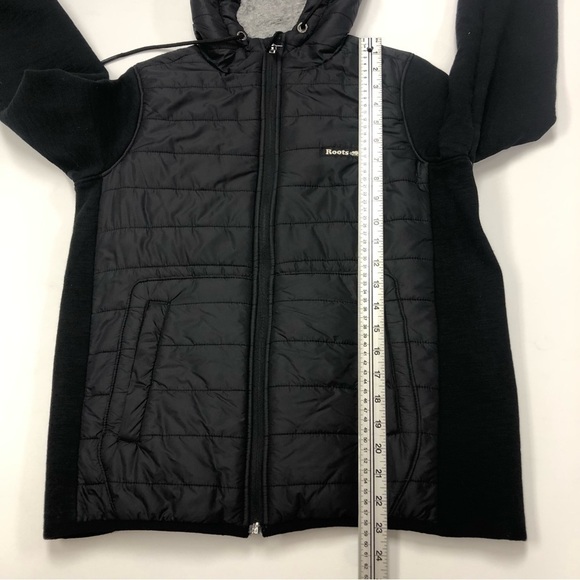 Roots quilted hoodie kanga Women’s jacket with sweatshirt sleeves Medium - Picture 9 of 13